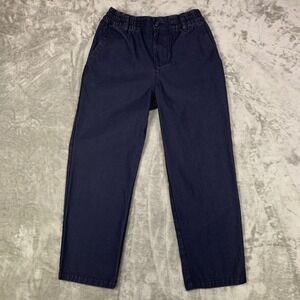 Tea Collection Relaxed Twill Pants Navy Blue Kids Boys 12 Cotton 22W23201 School
